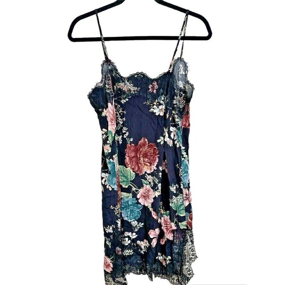 Bardot Dress Size 8/M Womens Floral Adjustable Straps Lace Trim Lightweight Slip - Picture 2 of 7